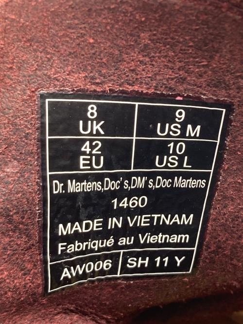 Dr.Martens（ドクターマーチン）Dr.Martens (ドクターマーチン) 8ホールブーツ レッド サイズ:27cmの古着・服飾アイテム