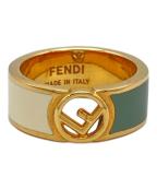 FENDIフェンディ）の古着「エフイズリング」｜グリーン×アイボリー