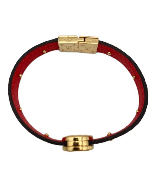 LOUIS VUITTON（ルイ ヴィトン）LOUIS VUITTON (ルイ ヴィトン) モノグラム ブラスレ LVサークル リバーシブル ブラウン×レッドの古着・服飾アイテム