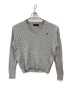 POLO RALPH LAURENポロ・ラルフローレン）の古着「ケーブルニット」｜グレー