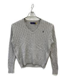 POLO RALPH LAUREN（ポロ・ラルフローレン）の古着「ケーブルニット」｜グレー