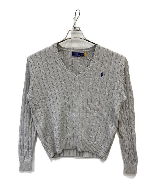 POLO RALPH LAUREN（ポロ・ラルフローレン）POLO RALPH LAUREN (ポロ・ラルフローレン) ケーブルニット グレー サイズ:XLの古着・服飾アイテム
