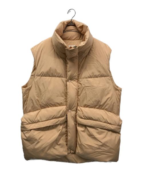 PaDO（パッド）PaDO (パッド) オーバーサイズダウンベスト オレンジ/ベージュ サイズ:FREEの古着・服飾アイテム