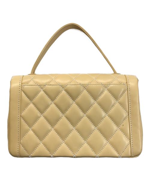 CHANEL（シャネル）CHANEL (シャネル) マトラッセ ハンドバッグ ラムスキン ワイルドステッチ ハンドバッグ ギャランティーカード付 イエローの古着・服飾アイテム