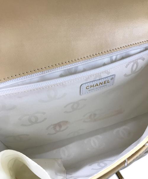 CHANEL（シャネル）CHANEL (シャネル) マトラッセ ハンドバッグ ラムスキン ワイルドステッチ ハンドバッグ ギャランティーカード付 イエローの古着・服飾アイテム