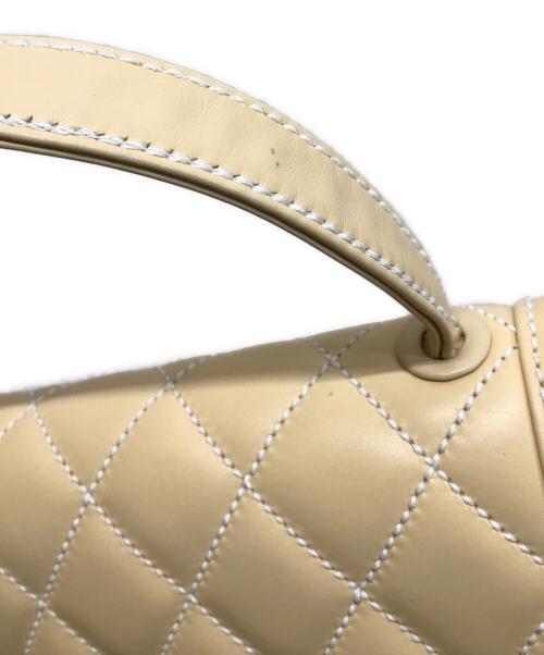 CHANEL（シャネル）CHANEL (シャネル) マトラッセ ハンドバッグ ラムスキン ワイルドステッチ ハンドバッグ ギャランティーカード付 イエローの古着・服飾アイテム