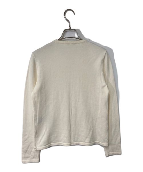 NARA CAMICIE（ナラカミーチェ）NARA CAMICIE (ナラカミーチェ) モールレース編みクルーネックカーディガン アイボリー サイズ:1の古着・服飾アイテム