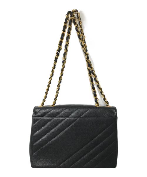 CHANEL（シャネル）CHANEL (シャネル) キャビアスキン ココマークチェーンショルダーバッグ  バイアスステッチ　ギャランティーカード付 サイズ:-の古着・服飾アイテム