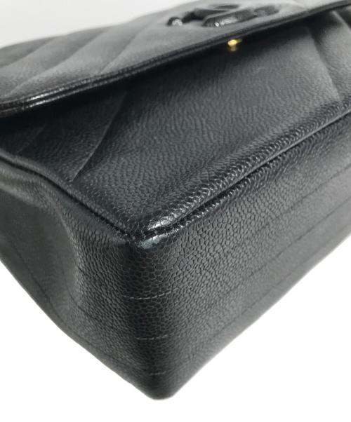 CHANEL（シャネル）CHANEL (シャネル) キャビアスキン ココマークチェーンショルダーバッグ  バイアスステッチ　ギャランティーカード付 サイズ:-の古着・服飾アイテム