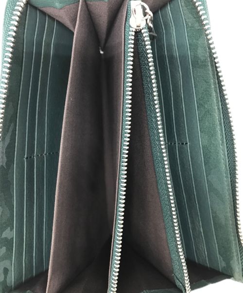 PORTER（ポーター）PORTER (ポーター) ワンダー ロングウォレット　342-06033　長財布　ラウンドジップウォレット グリーンの古着・服飾アイテム