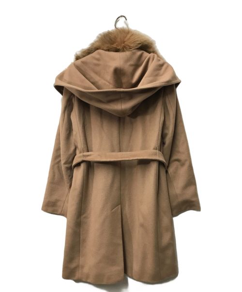 WEEKEND Max Mara（ウィークエンド マックスマーラ）WEEKEND Max Mara (ウィークエンド マックスマーラ) ファー付フーデットウールコート Weekend Max Mara ウィークエンド マックスマーラ ベージュ 50861133070 ベージュ サイズ:36の古着・服飾アイテム