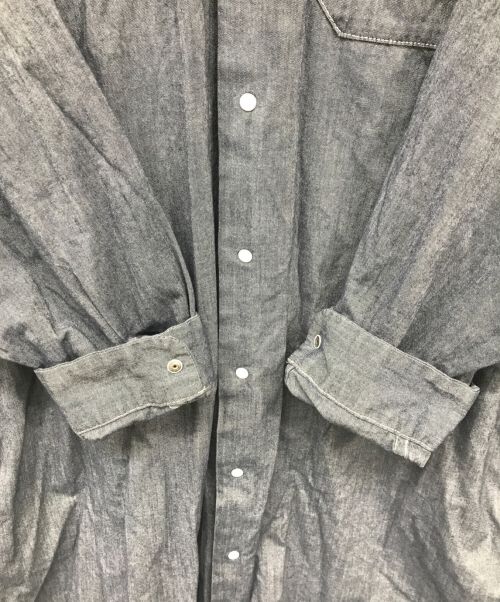 THE NORTHFACE PURPLELABEL（ザ・ノースフェイス パープルレーベル）THE NORTHFACE PURPLELABEL (ザ・ノースフェイス パープルレーベル) Dungaree Denim Shirt Dress　シャツドレス　ロゴ　NTW3105N　 インディゴ サイズ:Mの古着・服飾アイテム