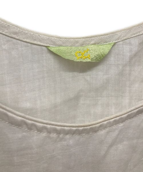 45R（フォーティファイブ・アール）45R (フォーティーファイブアール) リネンワンピース 45R フォーティーファイブアール ギャザー グレー サイズ:2の古着・服飾アイテム