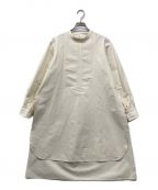 Heriterエリテ）の古着「ブラウスワンピース サイドスリットワンピース ドレスシャツ Curensology カレンソロジー H2-21-3009」｜ホワイト