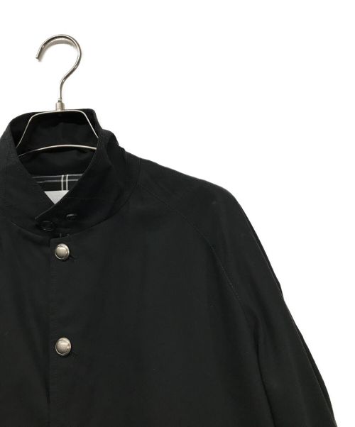 ESTNATION（エストネーション）ESTNATION (エストネーション) メタルボタンブルゾン ESTNATION エストネーション 尾錠 ラグランスリーブ プリーツ チェンジポケット 11-200-04-030033 ブラック サイズ:Sの古着・服飾アイテム