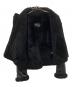 中古・古着 BALENCIAGA (バレンシアガ) 17AW シアリングボンバージャケット ラムレザージャケット クラック加工 ムートンジャケット ガーメントケース付 534874 ブラック サイズ:48：120000円