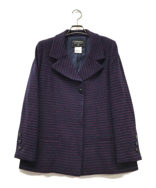 CHANEL（シャネル）CHANEL (シャネル) ダブルジャケット CHANEL シャネル ウール ダブルブレステッド フランス製 98A P11497V06878 ネイビー サイズ:42の古着・服飾アイテム