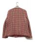 CHANEL (シャネル) ツイードノーカラージャケット CHANEL シャネル フランス製 02P  シャネルツイード P19135V11057 レッド サイズ:46：140000円