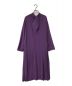 LE CIEL BLEU (ルシェルブルー) drop waist pleated dress ドロップウエストプリーテッドドレス LE CIEL BLEU ルシェルブルー ボウタイ 21A65315 パープル サイズ:36：3500円
