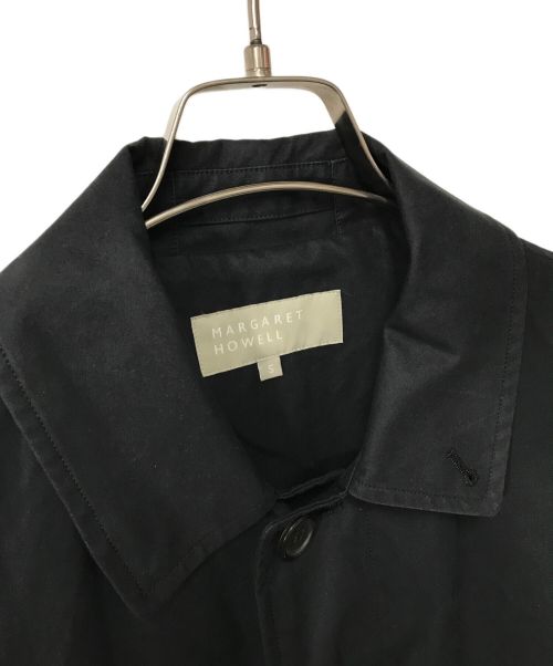MARGARET HOWELL（マーガレットハウエル）MARGARET HOWELL (マーガレットハウエル) ステンカラーコート ベルテッドコート MARGARET HOWELL マーガレットハウエル MHL VENTILE ベンタイル 日本製 579-5210002 ブラック サイズ:Sの古着・服飾アイテム