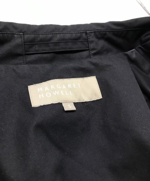 MARGARET HOWELL（マーガレットハウエル）MARGARET HOWELL (マーガレットハウエル) ステンカラーコート ベルテッドコート MARGARET HOWELL マーガレットハウエル MHL VENTILE ベンタイル 日本製 579-5210002 ブラック サイズ:Sの古着・服飾アイテム