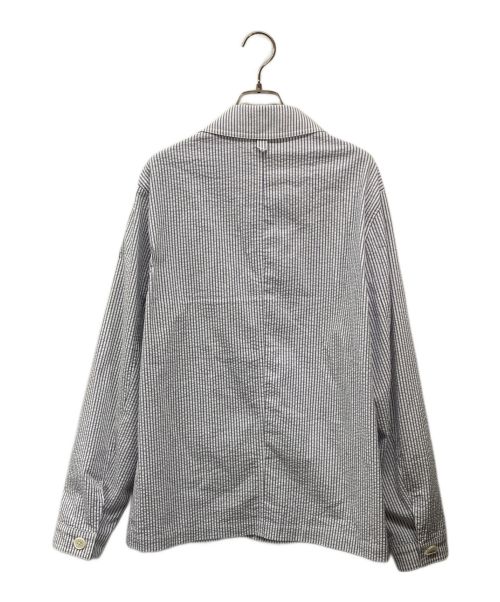 BROOKS BROTHERS（ブルックスブラザーズ）BROOKS BROTHERS (ブルックスブラザーズ) ストレッチコットン シアサッカーストライプ チョアジャケット BROOKS BROTHERS ブルックスブラザーズ  グレー×ホワイト サイズ:Sの古着・服飾アイテム