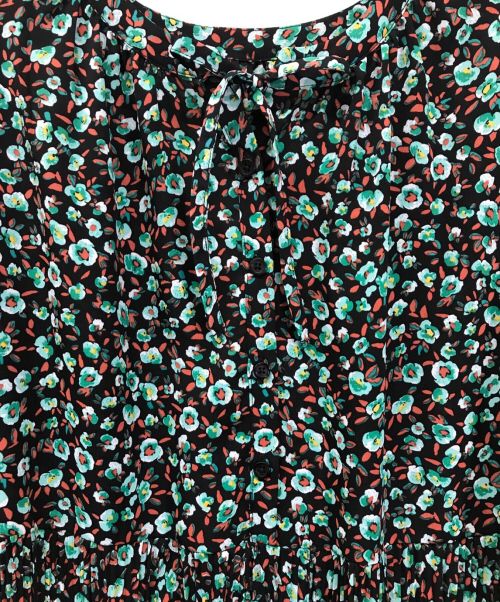 SUM1 STYLE（スミスタイル）SUM1 STYLE (スミスタイル) シャーリングワンピース/ear PAPILLONNER/EAZ5041109A0005/花柄/総柄 ブラック サイズ:下記参照の古着・服飾アイテム