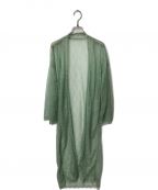 Mame Kurogouchiマメクロゴウチ）の古着「Lace Gown レースガウン ロングカーディガン mame kurogouchi マメクロゴウチ ニットカーディガン 日本製 MM20SS-KN036」｜グリーン