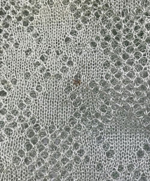 Mame Kurogouchi（マメクロゴウチ）Mame Kurogouchi (マメクロゴウチ) Lace Gown レースガウン ロングカーディガン mame kurogouchi マメクロゴウチ ニットカーディガン 日本製 MM20SS-KN036 グリーン サイズ:1の古着・服飾アイテム