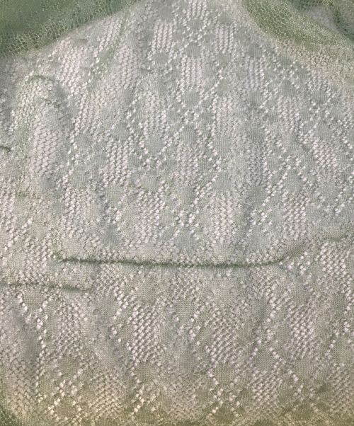 Mame Kurogouchi（マメクロゴウチ）Mame Kurogouchi (マメクロゴウチ) Lace Gown レースガウン ロングカーディガン mame kurogouchi マメクロゴウチ ニットカーディガン 日本製 MM20SS-KN036 グリーン サイズ:1の古着・服飾アイテム