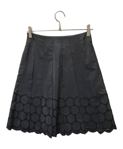 M'S GRACY（エムズグレイシー）M'S GRACY (エムズグレイシー) カットワークフレアスカート M'S GRACY エムズグレイシー 刺繍 日本製 NM-817111 ブラック サイズ:38の古着・服飾アイテム