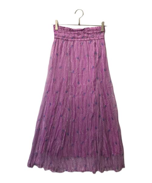 ne quittez pas（ヌキテパ）ne quittez pas (ヌキテパ) シフォンスカート 花柄スカート 総柄 パープル サイズ:-の古着・服飾アイテム