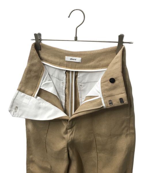ebure（エブール）ebure (エブール) リネンセンターシームパンツ EBURE エブール 日本製 リネンパンツ 2910600364 ベージュ サイズ:36の古着・服飾アイテム