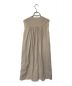 evam eva (エヴァムエヴァ) ノースリーブギャザーワンピース evam eva エヴァムエヴァ 日本製 E222T003 ベージュ サイズ:FREE：6000円