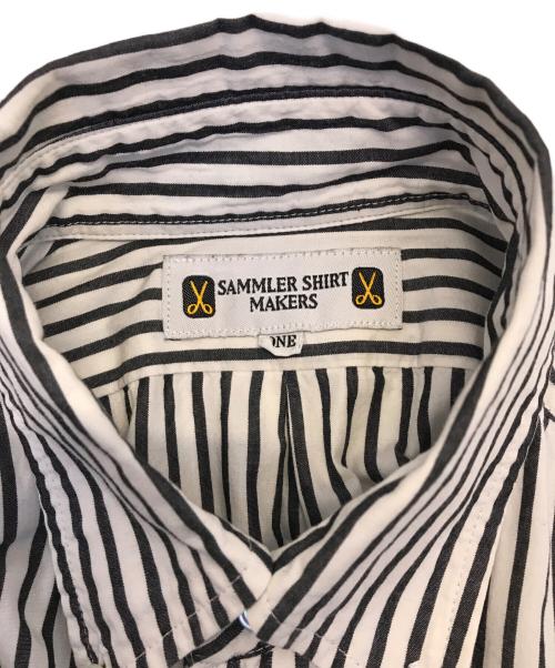 SAMMLER SHIRT MAKERS（ザムラーシャツメイカーズ）SAMMLER SHIRT MAKERS (ザムラーシャツメイカーズ) シャツワンピース/110-572-03/SAMMLER SHIRT MAKERS/ザムラーシャツメイカーズ/日本製 ホワイト×ブラック サイズ:ONE SIZEの古着・服飾アイテム