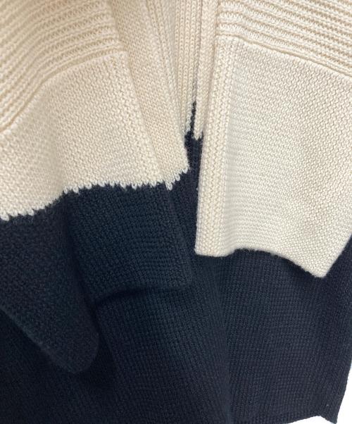 VALENTINO（ヴァレンティノ）VALENTINO (ヴァレンティノ) バイカラーロングカーディガン VALENTINO ヴァレンティノ モノトーン イタリア製 SB3KSA004QR ブラック×アイボリー サイズ:XSの古着・服飾アイテム