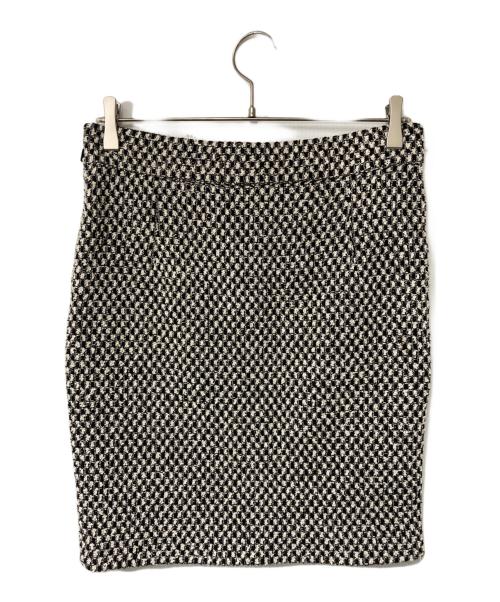 GUCCI（グッチ）GUCCI (グッチ) Flared Short Skirts GUCCI グッチ ツイード タイトスカート イタリア製 17AW 481219 ホワイト サイズ:46の古着・服飾アイテム