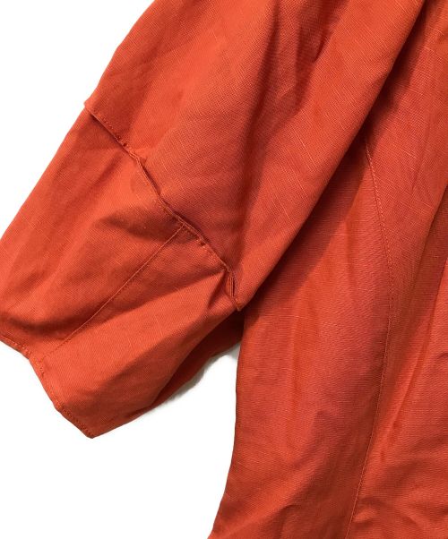 Mila Owen（ミラオーウェン）Mila Owen (ミラオーウェン) タックデザイン構築スリーブリネンワンピース/09WFO232093/Mila Owen/ミラオーウェン/23SS オレンジ サイズ:SIZE 1の古着・服飾アイテム