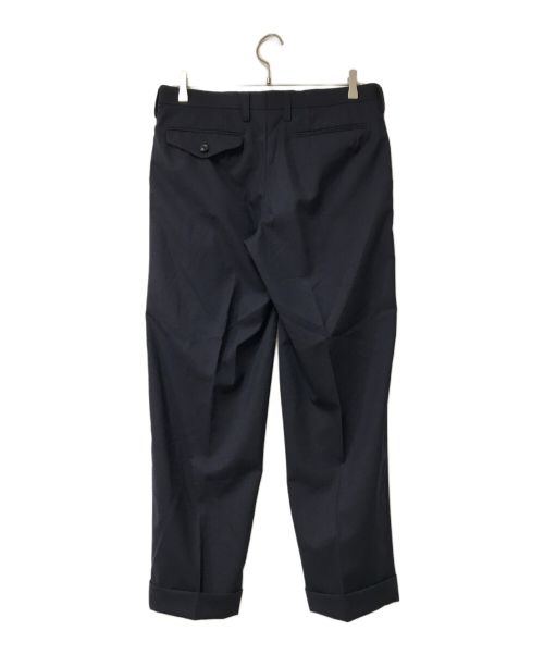 KOLOR（カラー）KOLOR (カラー) TROPICAL WOOL TAPERED PANTS トロピカルウールテーパードパンツ kolor カラー スラックス 日本製 ダブル タック入り 19SCM-P20112 ネイビー サイズ:SIZE 2の古着・服飾アイテム