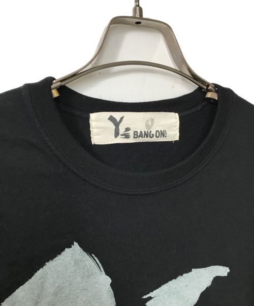 Y's BANG ON!（ワイズバングオン！）Y's BANG ON! (ワイズバングオン！) ロングスリーブカットソー Y's BANG ON! ワイズバングオン！ yohjiyamamoto  ヨウジヤマモト ロンT プリントT 日本製 YA-T33-052 ブラック サイズ:2の古着・服飾アイテム