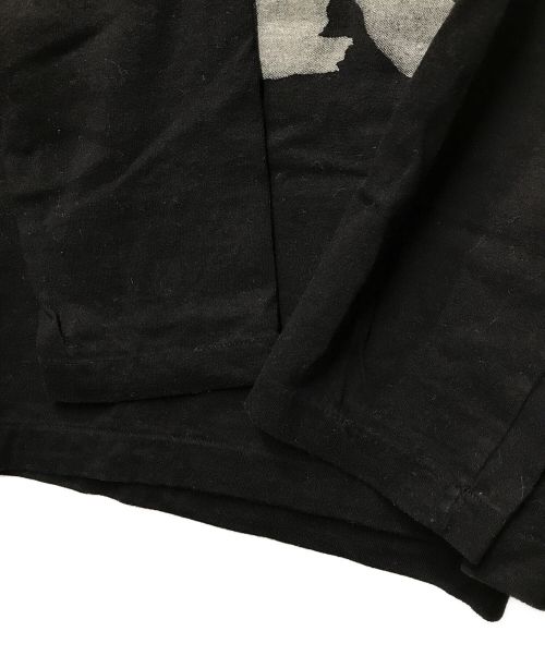 Y's BANG ON!（ワイズバングオン！）Y's BANG ON! (ワイズバングオン！) ロングスリーブカットソー Y's BANG ON! ワイズバングオン！ yohjiyamamoto  ヨウジヤマモト ロンT プリントT 日本製 YA-T33-052 ブラック サイズ:2の古着・服飾アイテム