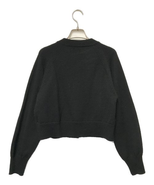 IENA LA BOUCLE（イエナ ラ ブークル）IENA LA BOUCLE (イエナ ラ ブークル) クルーネックカーディガン IENA LA BOUCLE イエナ ラ ブークル ラグラン ウールカーデ 23080914122040 ブラック サイズ:FREEの古着・服飾アイテム