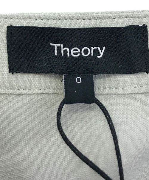 theory（セオリー）theory (セオリー) Good Crunch W Full Round SK/グッドクランチ W フルラウンドスカート/01-4207302/theory/セオリー/ストレッチリネン素材 グレー サイズ:SIZE 0の古着・服飾アイテム