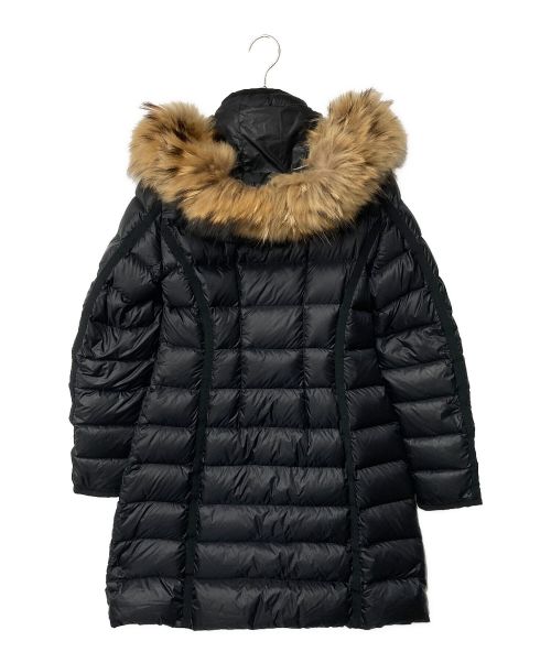 MONCLER（モンクレール）MONCLER (モンクレール) HERMIFUR フーデットダウンコート MONCLER モンクレール A20934995615 ブラック サイズ:1の古着・服飾アイテム