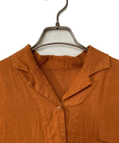 nest Robe（ネストローブ）nest Robe (ネストローブ) ヘンプオープンカラーシャツ 01213-1087 オレンジ サイズ:Fの古着・服飾アイテム