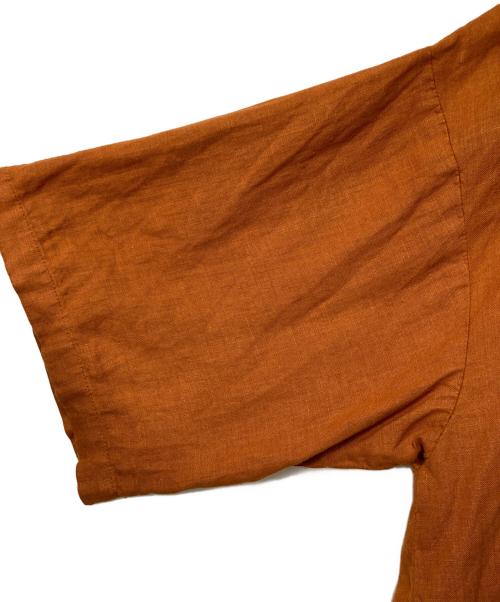 nest Robe（ネストローブ）nest Robe (ネストローブ) ヘンプオープンカラーシャツ 01213-1087 オレンジ サイズ:Fの古着・服飾アイテム