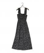 Snidelスナイデル）の古着「Sustainableバリエプリントシャーリングワンピース SWFO244104」｜ブラック