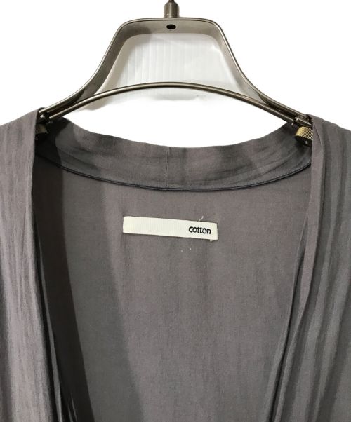 evam eva（エヴァムエヴァ）evam eva (エヴァムエヴァ) gather robe ギャザーローブ evam eva エヴァムエヴァ 日本製 E201T113 グレー サイズ:2の古着・服飾アイテム