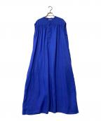 ORCIVALオーシバル）の古着「リネンノースリーブワンピース OR-G0056 YLF」｜ブルー