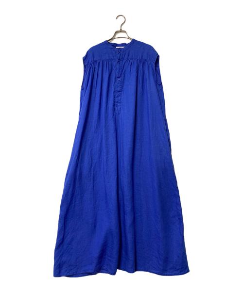 ORCIVAL（オーシバル）ORCIVAL (オーシバル) リネンノースリーブワンピース OR-G0056 YLF ブルー サイズ:1の古着・服飾アイテム